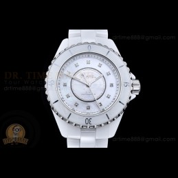 J12 33mm CER White MOP Dial...
