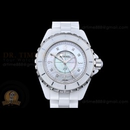 J12 33mm CER White MOP Dial...